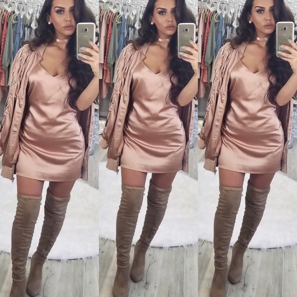Fashion Nova Satin Slip Dress